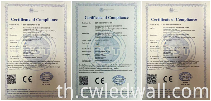 Led Wall Certificate